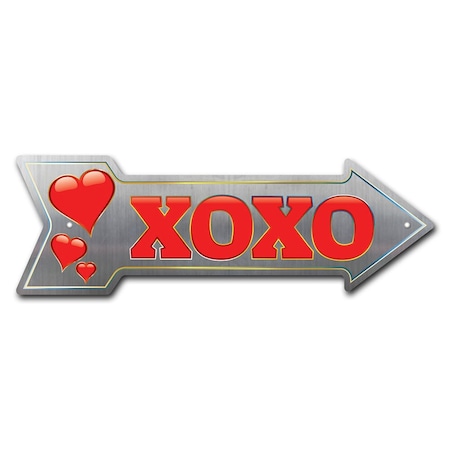 Signmission XOXO Arrow Sign Funny Home Decor 24in Wide P-ARROW8-999539